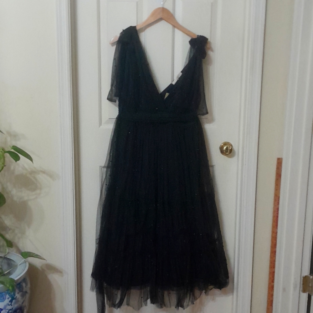 Black pearl beaded formal/party dress New with tags